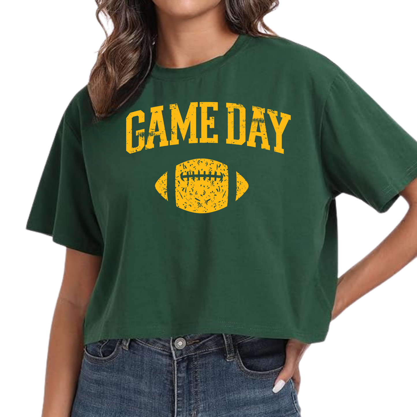 NR High Football Cropped Game Day Tee
