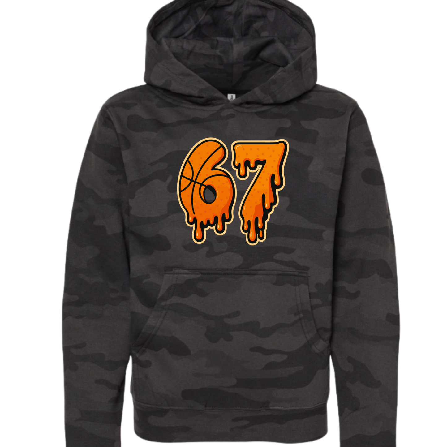 6 7 Basketball Camo Hoodie