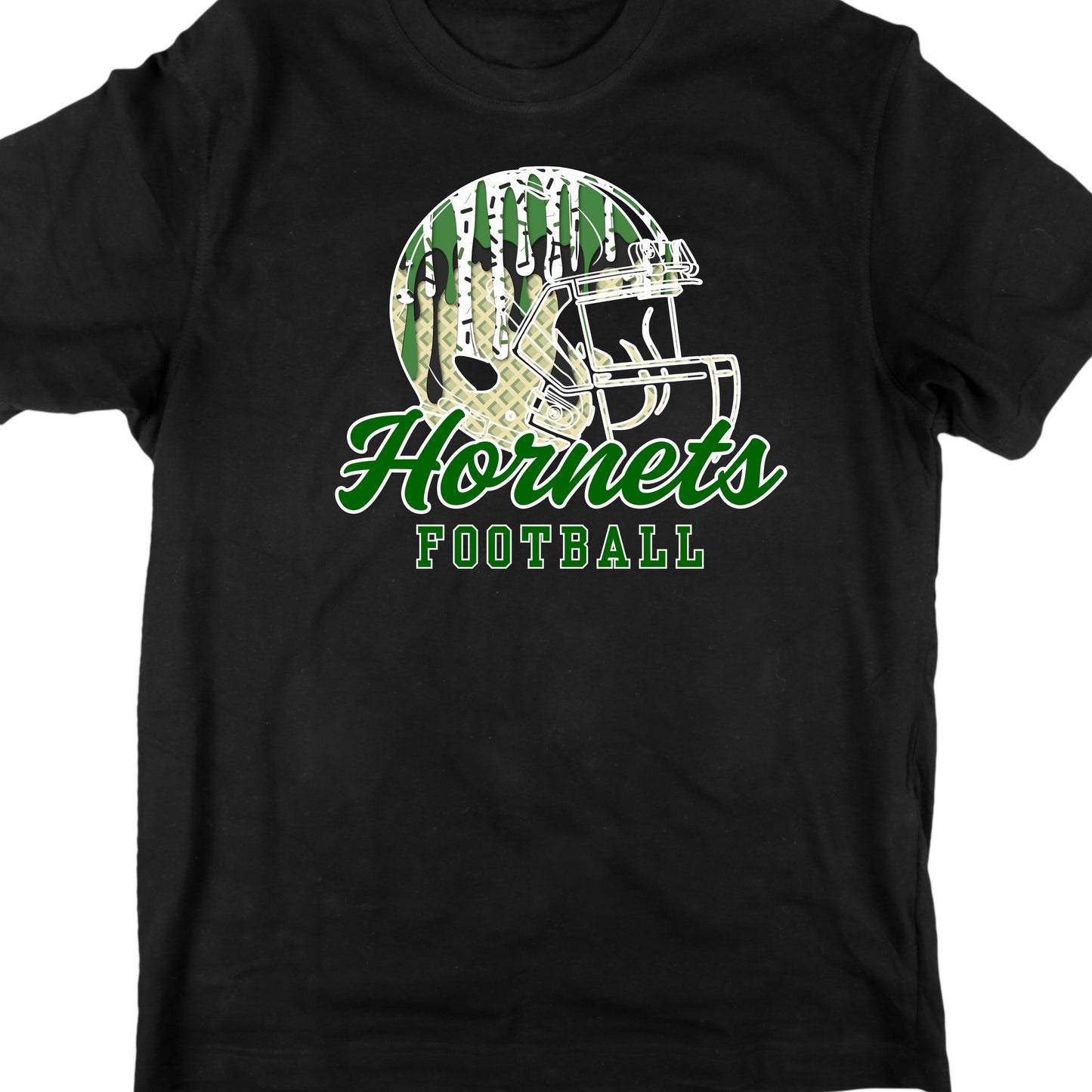 NR Youth Football - Hornets Drip Football Helmet Tee