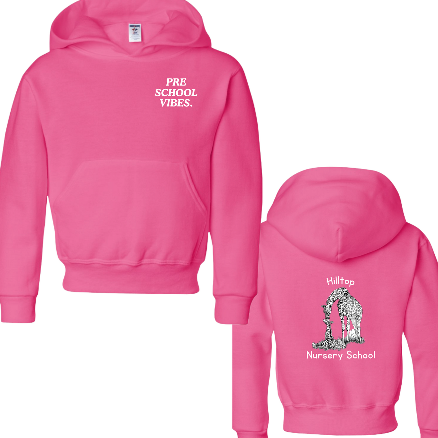Hilltop Pre School Hoodie Pink