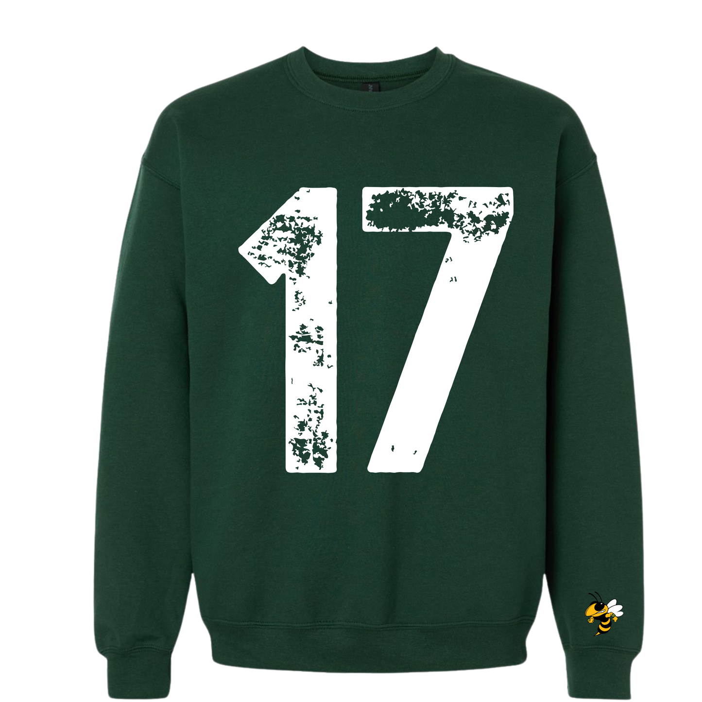 NR HS Football Oversized Number Crew Neck