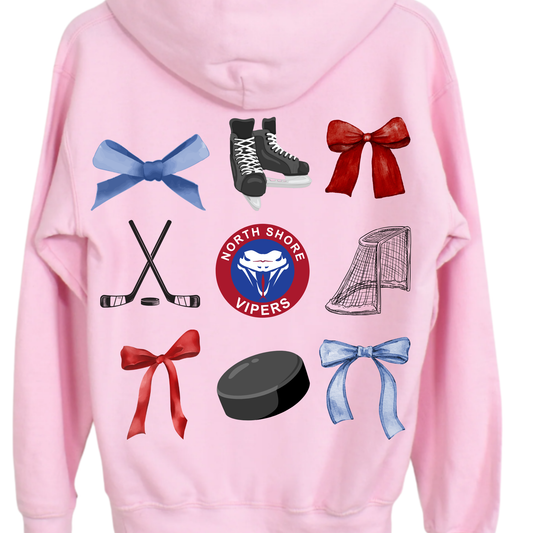 Vipers- Power Play Bows Pink Hoodie