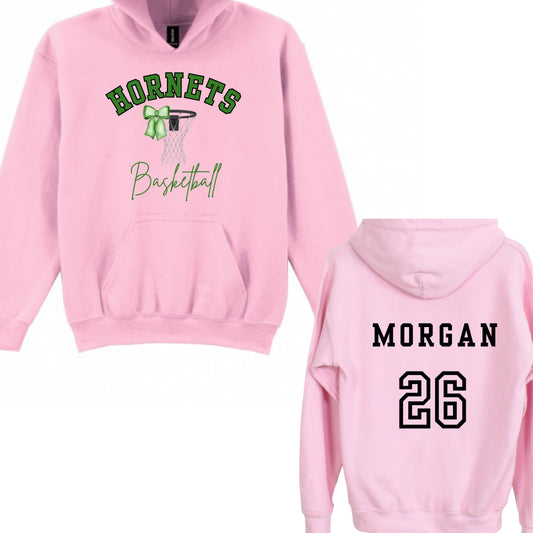 NR Basketball Hoops and Bows Hoodie