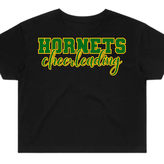 NR Youth Cheer Cropped Tee Black