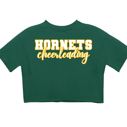 NR Youth Cheer Cropped Tee Green