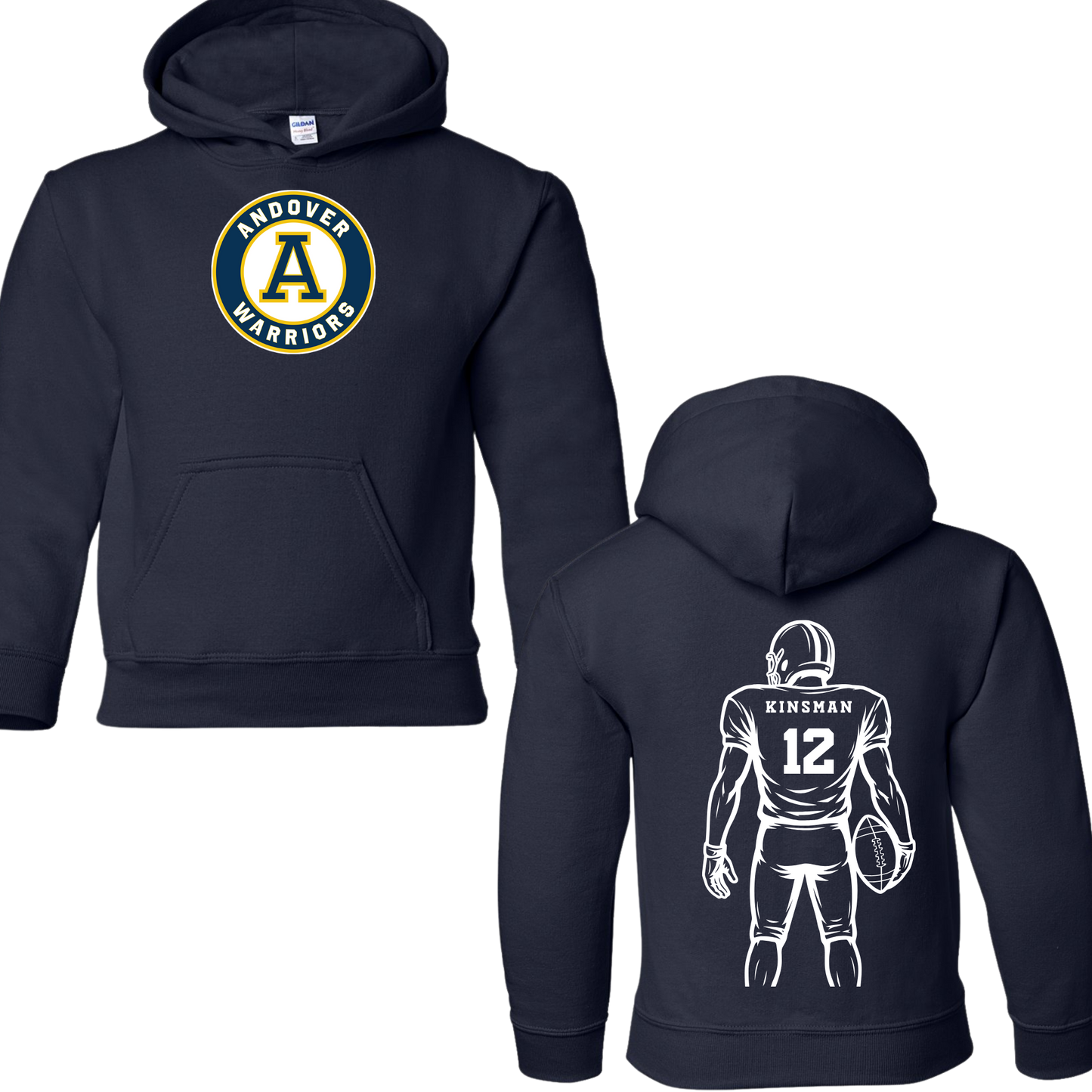 Andover Football Player Hoodie