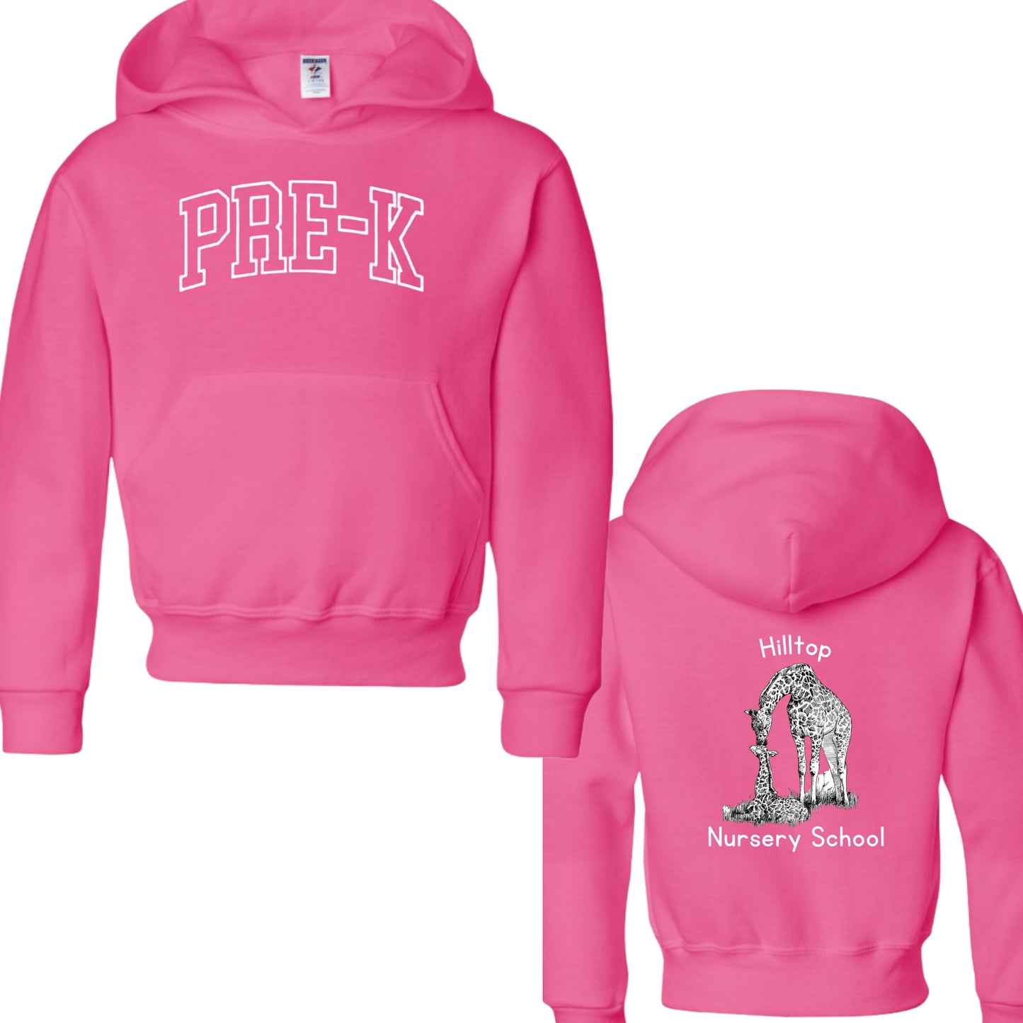 Hilltop Pre K Hoodie Pink