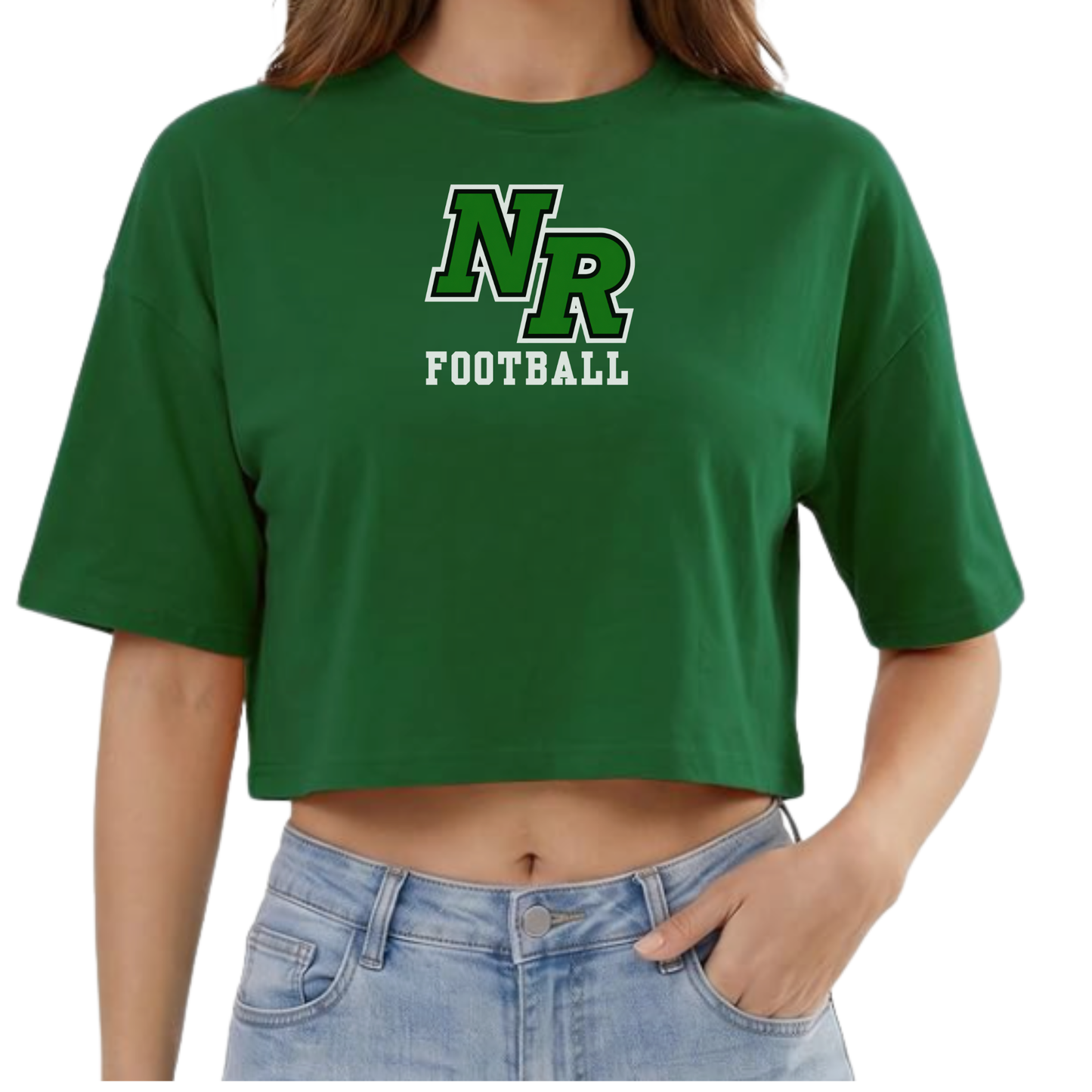 NR Youth Football Mom Cropped Tee- Option 1