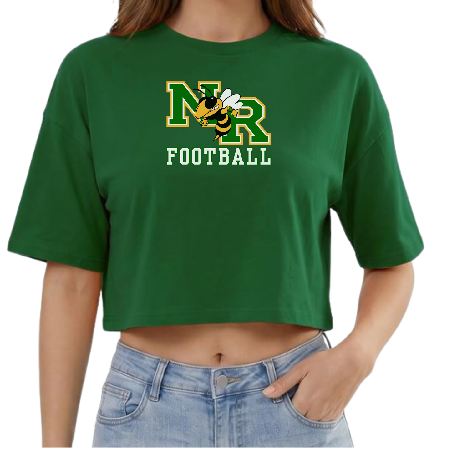 NR Youth Football Mom Cropped Tee- Option 2