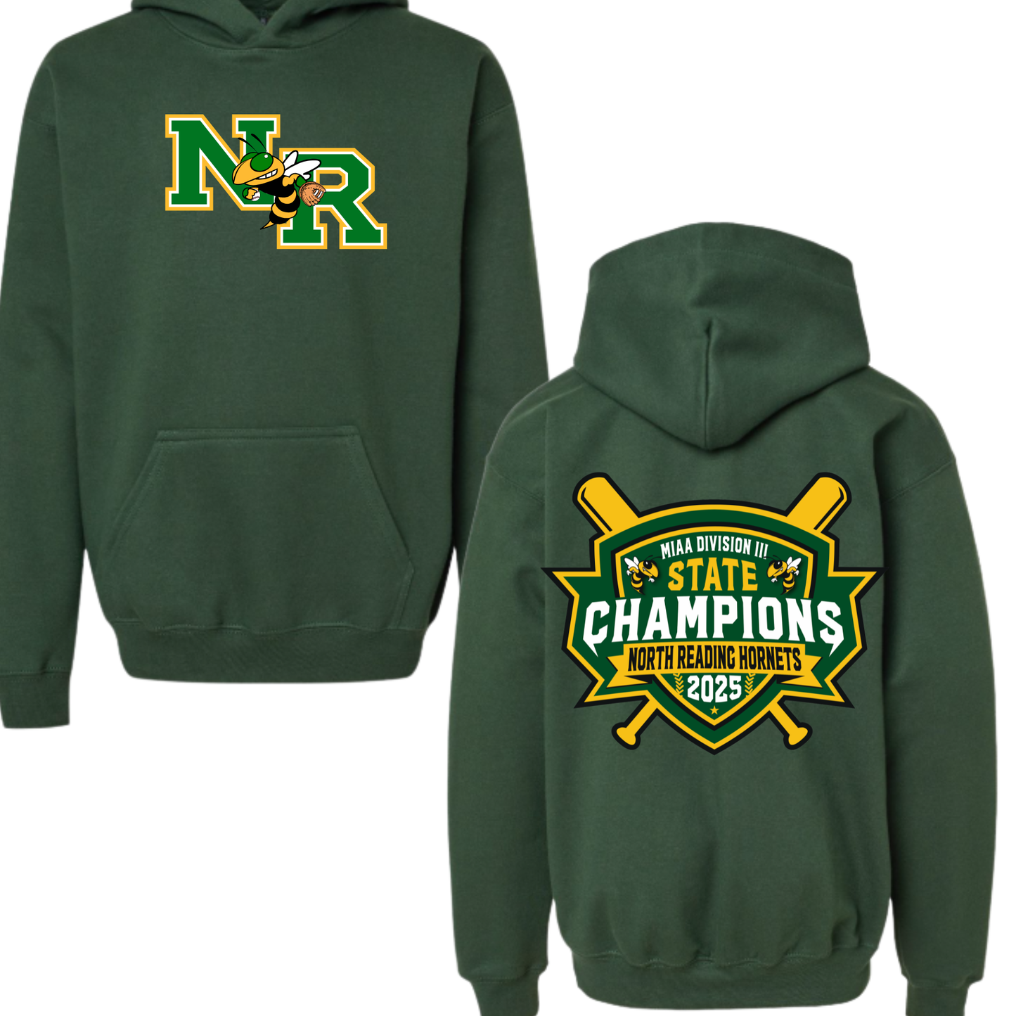 NR High Baseball State Champ Hoodie-NR Logo