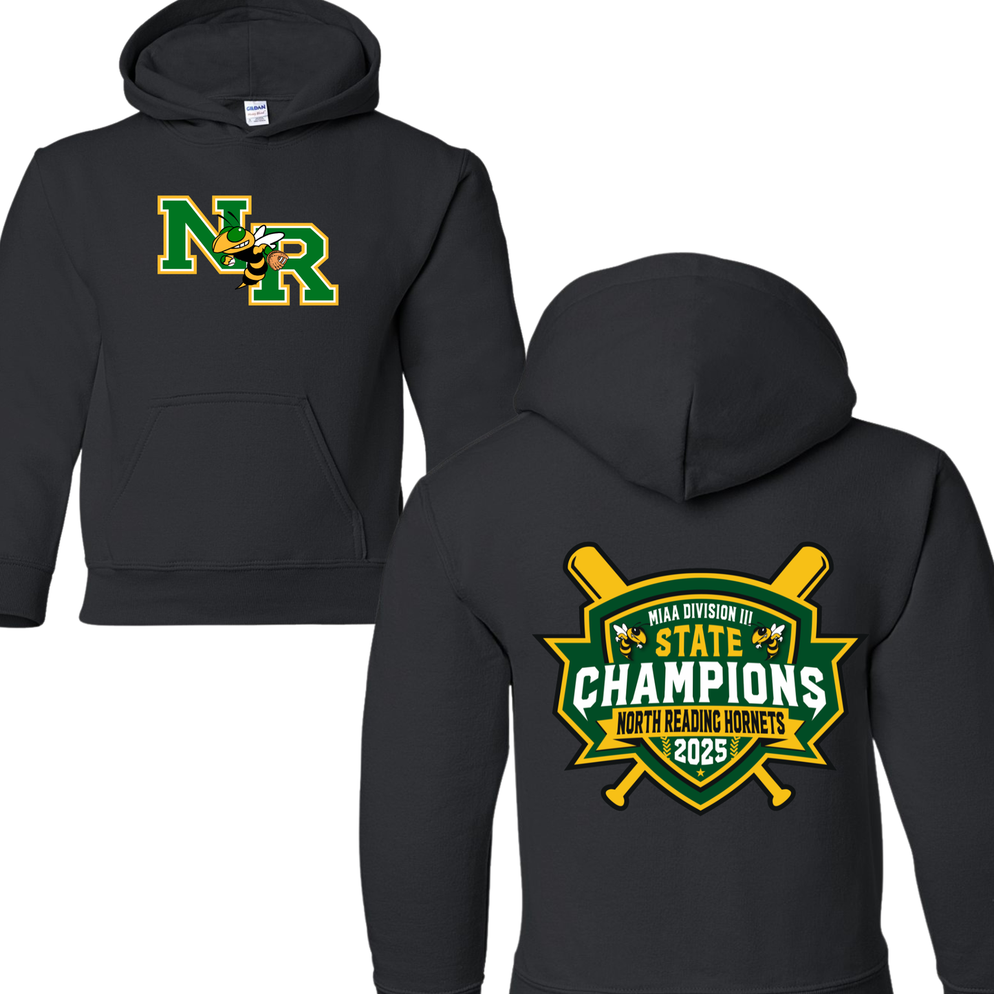 NR High Baseball State Champ Hoodie-NR Logo