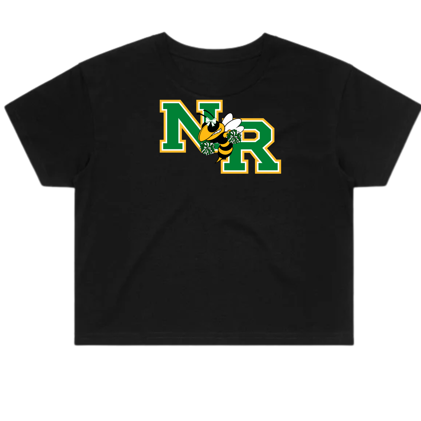 NR Youth Cheer Cropped Tee Logo