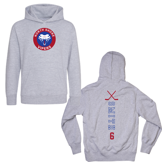 Vipers Name Hoodie- Grey