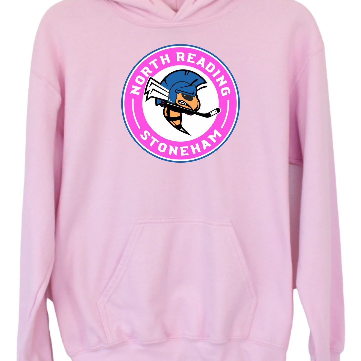 NR/Stoneham Youth Hockey - Power Play Bows Pink Hoodie