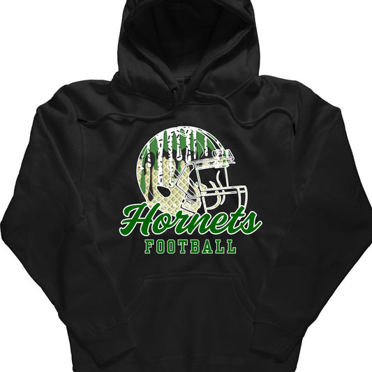 NR Youth Football - Hornets Drip Football Helmet Hoodie