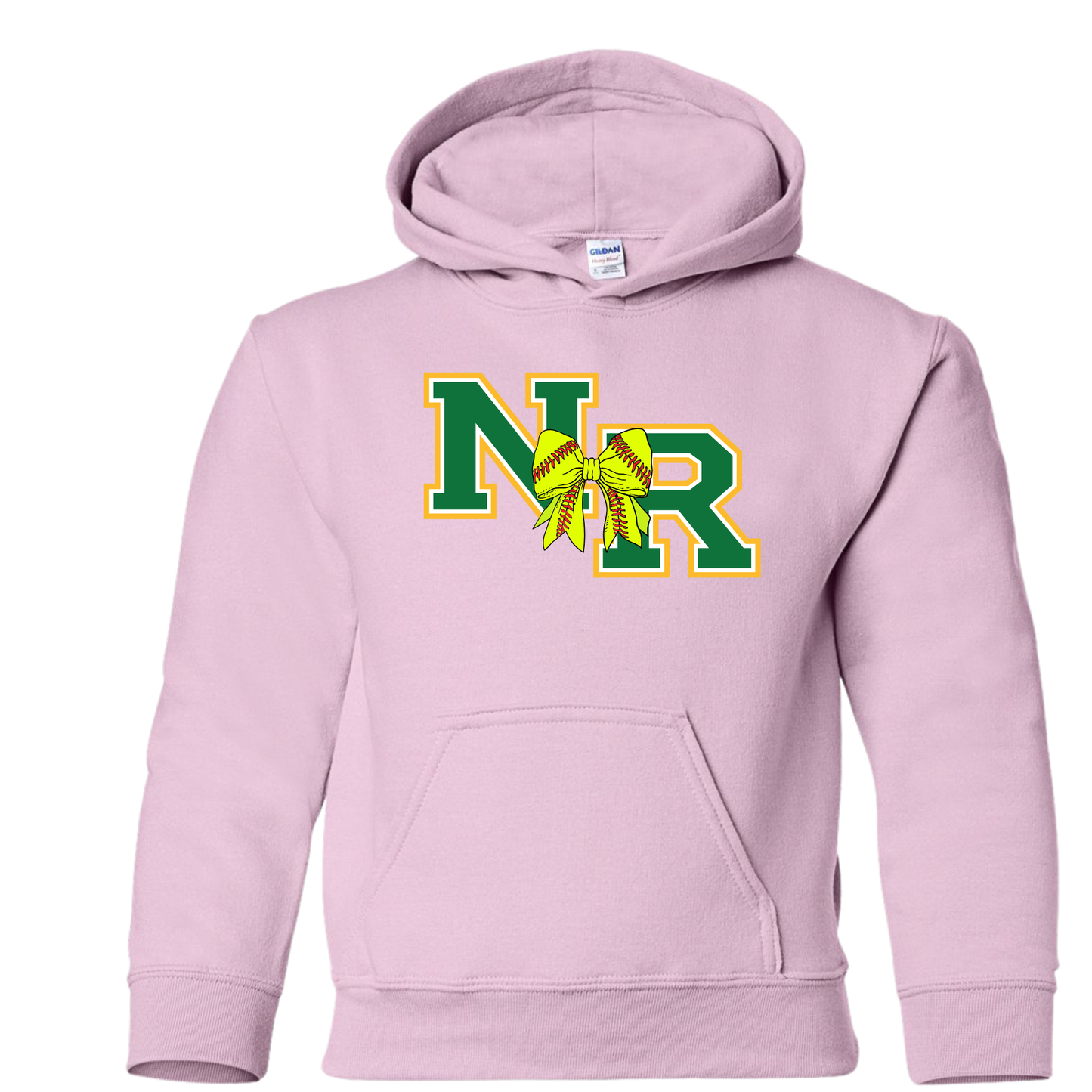 NR Softball Logo Bow Hoodie