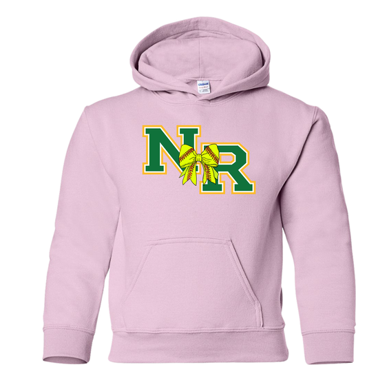 NR Softball Logo Bow Hoodie